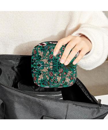 Vintage Flower Pattern Period Bag - Sanitary Napkin Storage & Travel Makeup Pouch Color5196 - Buy Online on GoSupps.com
