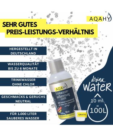 AQAHY Drinking Water Treatment - Silver Ions for Safe Water | 100ml | 1000L Caravan Camping & Outdoor Solution - Buy Online on GoSupps.com