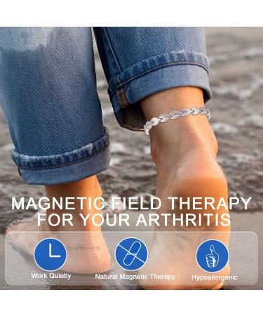 MagVIVACE Magnetic Anklet for Women | Titanium Stainless Steel Bracelet for Arthritis | 3500 Gauss | Perfect Mother's Day Gift - Buy Online on GoSupps.com