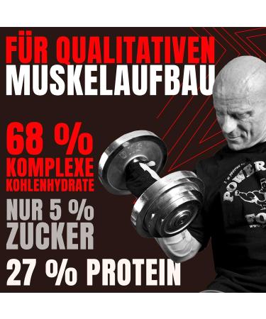 Powerstar Hardgain Mass 3600G | Sugar-Free Weight Gainer with Creatine | Fast Muscle Building | German Quality | Banana Flavor - Buy Now! - Buy Online on GoSupps.com