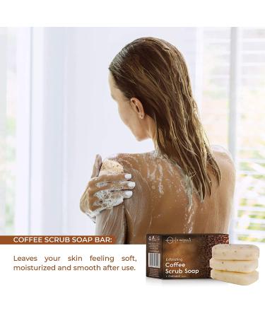 O Naturals Exfoliating Scalp Scrub Bar with Coffee Granules | 4oz Organic Vegan Soap for Hair & Body | Removes Dead Skin & Dandruff | Moisturizing 3-in-1 Formula for Women & Men - Buy Online on GoSupps.com