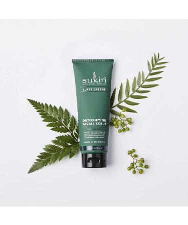 Sukin Super Greens Detoxifying Facial Scrub 4.23 fl oz - Natural Exfoliator for Brighter Skin - Buy Online on GoSupps.com