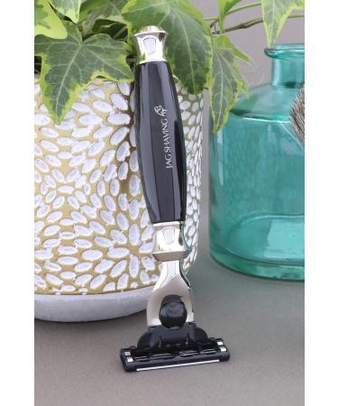 JAG Shaving Razor Set - 3-Part Luxury Gift Set with Brush Blades & Rack - Ultimate Black Shaving Experience - Buy Online on GoSupps.com