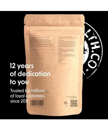 Psyllium Husk Powder 100g - Premium Quality Vegan Fibre Supplement - Gluten Free Plantago Ovata Powder - High Nutritional Value - Prebiotic Digestion Support - Buy Online on GoSupps.com