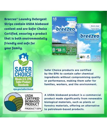 Breezeo Laundry Detergent Strips (48) Free & Clear Eco-Friendly Convenient for Home Travel & Camping Best Alternative to Pods & Liquids - Buy Online on GoSupps.com