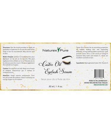 Castor Oil for Eyelashes & Eyebrows - Non-Sticky Formula | NaturexPure 30ml - Boost Growth & Nourish Naturally - Buy Online on GoSupps.com