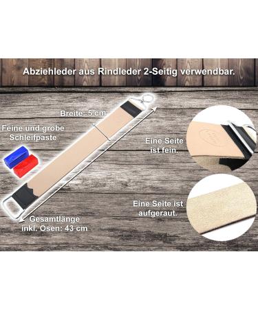 Professional Razor Set with Wooden Handle | Paste Solingen | Leather Strop & Beard Scissors | Elegant Case for Grooming - Buy Online on GoSupps.com