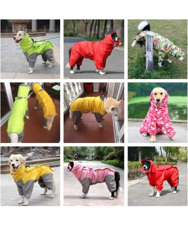 Tfeng Waterproof Dog Raincoat with Removable Hoodie - Adjustable Outdoor Jacket for Dogs | 10 Sizes Available (Red 40cm Back Length) - Buy Online on GoSupps.com