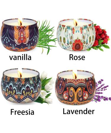Fragrance Candles Gift Set - 4 Natural Aromatherapy Candles for Women | Stress Relief & Relaxation | Perfect for Christmas Birthdays & Yoga - Buy Online on GoSupps.com