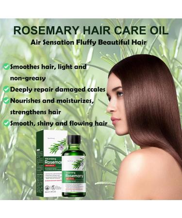 Rosemary Hair Care Oil Rosemary Oil for Hair Growth Nourishing Hair Care Essential Oil Strength Smooth Repairing Dryness and Damage Hair Care Oil for Hair Loss Women Men - 50ml - Buy Online on GoSupps.com