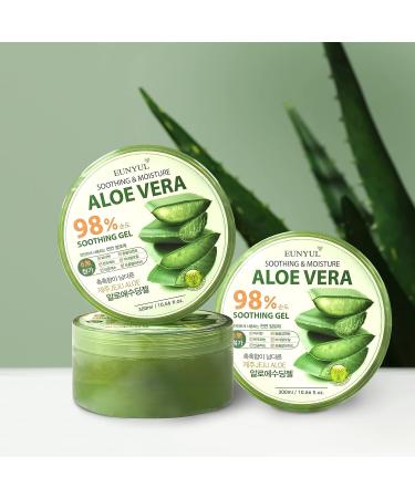 EUNYUL Pack of 3 Aloe Vera Soothing Gel 98% - 10.14 fl. oz. x 3 ea | Korean Skin Care Cosmetics for Soothing/Moisturizing | After Sunburn Soothing Gel - Buy Online on GoSupps.com