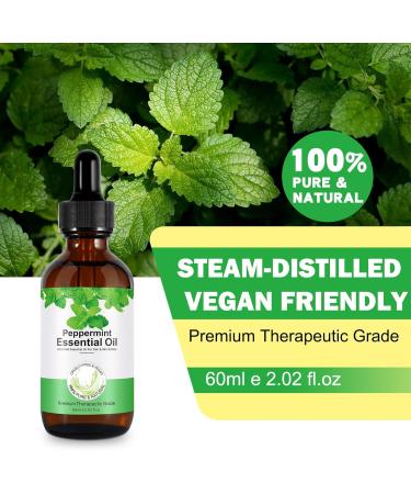 100% Pure Peppermint Oil for Hair Growth - Essential Oil for Diffuser with Dropper | Shop Internationally - Buy Online on GoSupps.com