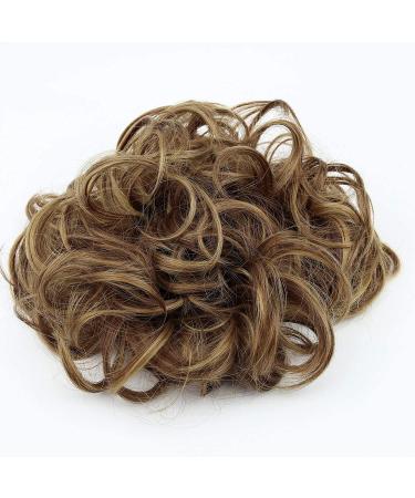 CAISHA XXL Brown Blonde Mix Voluminous Curly Messy Bun Updo - HW36 - Buy Online on GoSupps.com