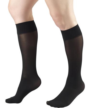 Truform Sheer Compression Stockings | 8-15 mmHg Knee High 20 Denier Black - Women's Medium (Pack of 5) | International Shipping Available - Buy Online on GoSupps.com