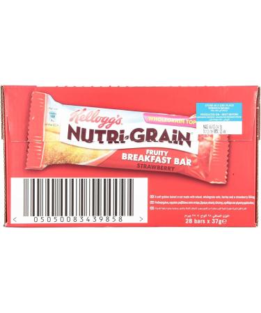  Kellogg's Kellogg's Nutri Grain Soft & Fruity Lot de 28 fraises 37 g - Buy Online on GoSupps.com