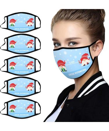 Deholifer 5-Piece Cotton Mouth Protection - Breathable & Washable Christmas Face Scarf for Adults - Butterfly Design - Buy Online on GoSupps.com