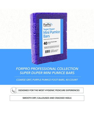 ForPro Super Duper Mini Pumice Bars - 40-Count Disposable Coarse Grit Pumice Bars - Purple - 3L x 2W - Buy Online on GoSupps.com