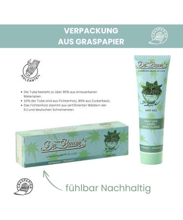  Dr. Bauer's Dr. Bauer's Fruits of Love Mint Kiss Toothpaste 90ml (Fluoride Free) - Buy Online on GoSupps.com