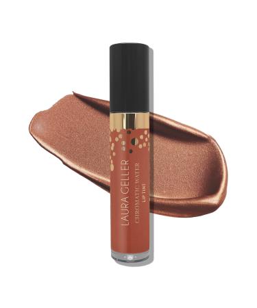 LAURA GELLER Chromatic Water Lip Tint Holographic Lip Color Water-Based Formula to Hydrate Dry Lips Amaretto