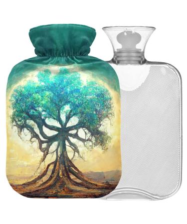 Naanle Magic Tree of Life Heat bottle with lid Transparent hot water bottle Handfoot Warmer Heading bags For pain relief heat and cold therapy 2L