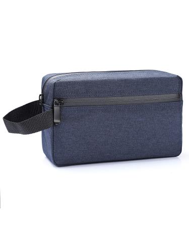 Toiletry Bag for Men Etercycle Portable Travel Wash Bag Waterproof Toiletries Cosmetic Organizer Bag Gym Shaving Shower Bathroom Bag Dopp Kit Make Up Bag with Handle (Deep Blue)