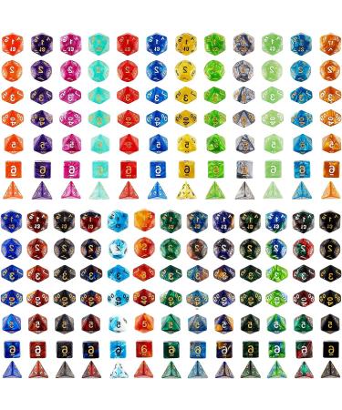 Coyeekn DND Dice Set - 175 Polyhedron Dice in 25 Colors for Dungeons and Dragons RPG - Includes Large Flannel Bag - Buy Online on GoSupps.com