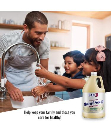 Sanit Silky Clean Antibacterial Hand Soap Refill - Coconut Oil & Aloe Vera - Moisturizing Wash - 1 Gallon - Hawaii Tropical - Buy Online on GoSupps.com