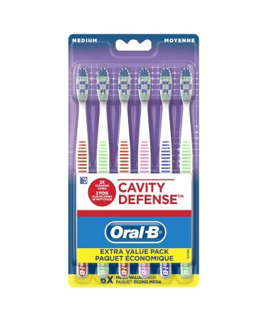 Oral-B Cavity Defense Toothbrush Medium 6 Count ORAL-B CAVITY DEFENSE TOOTHBRUSH MEDIUM 6 CT
