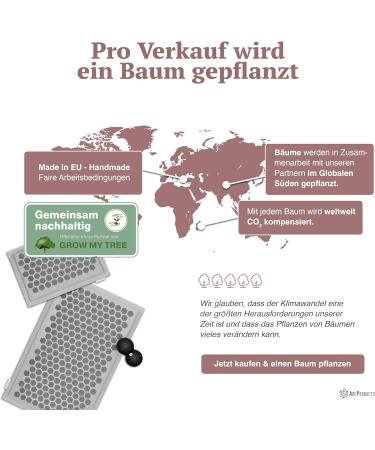 Ab products Akupressurmatte Set - Handmade EU Acupuncture Mat & Pillow with Fascia Ball & eBook - Relaxation & Wellness - Eco-Friendly (Tree Planted) - Buy Online on GoSupps.com