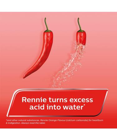 Rennie Orange 500mg (3 x 36 Pack) - Buy Online on GoSupps.com