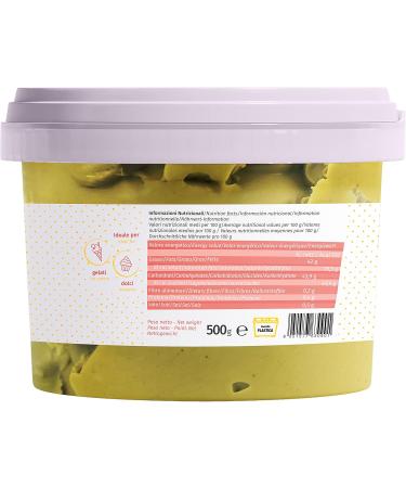 Pistachio Cream 15% Flavor Refined Sweet Melts Spreadable on Ice Cream Desserts Bread Biscuits for Filling Cakes Crepes Gluten-Free Home or Professional Use 500g Pack - Buy Online on GoSupps.com