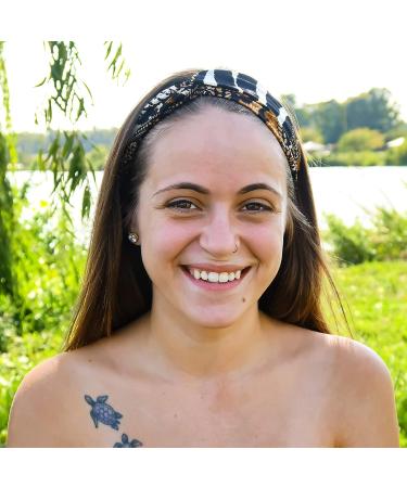 FROG SAC African Headbands Set for Girls, Women, and Teens - Knotted Elastic Twist Headwrap Hair Accessories in Designer Print - Buy Online on GoSupps.com