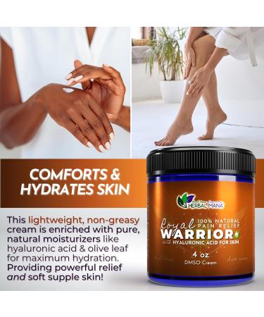 Herbal Mana Royal Warrior 5000mg Hemp Lotion - DMSO Cream with Magnesium, Frankincense & MSM for Muscle Relaxation and Skin Vitality - Buy Online on GoSupps.com
