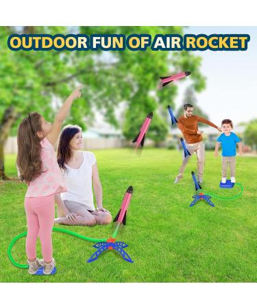 Fosuboo Toys Rocket - Outdoor Air Pressure Games for Kids | Fun Garden Gifts for Young Girls | 3 LED & 3 Foam Rockets - Buy Online on GoSupps.com