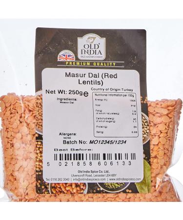 Old India Masur Dal (Red Lentils) 250g - Premium Quality Lentils for Delicious Meals - Buy Online on GoSupps.com