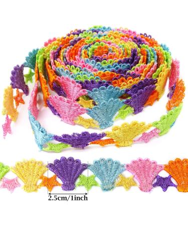 5 Yards Honbay Morning Glory Lace Embroidered Trim Ribbons for Sewing & Crafts - Buy Online on GoSupps.com