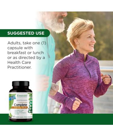 EMERALD LABS Complete 1-Daily Multi - Complete Multivitamin for Men & Women with Vitamin C Methylated Folate Whole-Food Blend & More for Immune Support Bone Health & More* - 60 Vegetable Capsules 60 Count (Pack of 1) - Buy Online on GoSupps.com
