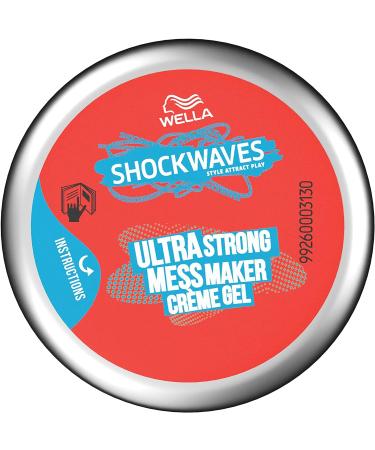 Wella Shockwaves Ultra Strong Mess Maker Cr me Gel 150ml - Strong Hold Hair Styling Gel - Buy Online on GoSupps.com
