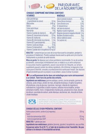 NESTL Materna Prenatal Multivitamin with DHA Supplement | Folic Acid | 60 tablets + 60 DHA soft gels - Buy Online on GoSupps.com