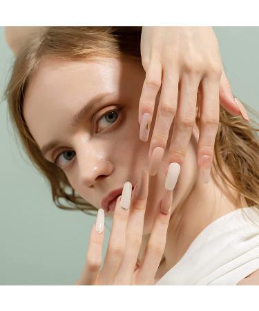 Drizzle Semi Cured Gel Nail Strips - Real Nail Polish Stickers (UV/LED Required) - Glossy Glitter & Solid Color - Long Lasting Waterproof Decals for Women - Buy Online on GoSupps.com