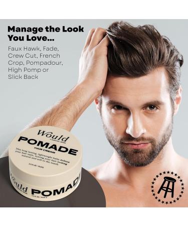 Buy Would Pomade Hair Cream for Men - 2.5 Oz | Natural Styling Matte Finish Medium Hold Lightweight Flake-Free - Buy Online on GoSupps.com