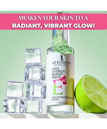 Afrodita Professional Cell Energy Boost Shot Facial Serum 30 ml skin microcirculation booster with 5 niacinamide algae and aloe revitalizes tired skin and refines the skin - Buy Online on GoSupps.com