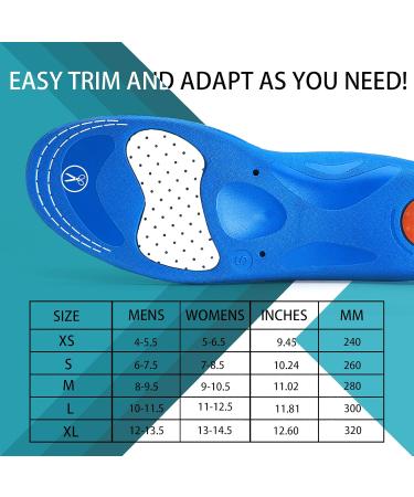 Plantar Fasciitis Arch Support Insoles for Women | Comfort Gel Orthotics for Running Heel Spur Flat Feet | EU 44-46 30cm Green - Buy Online on GoSupps.com