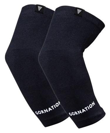 Gornation elbow bandages - elastic bandages for men & women - Elbow Sleeves for Calisthenics bodybuilding fitness - 1 pair black S S black - Buy Online on GoSupps.com