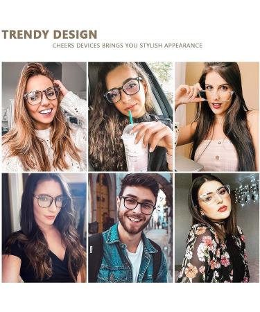 CHEERS DEVICES 5 Pack Blue Light Blocking Computer Readers 1.5x - Anti Glare Eyeglasses for Women Men - 52mm Mix Color - Buy Online on GoSupps.com