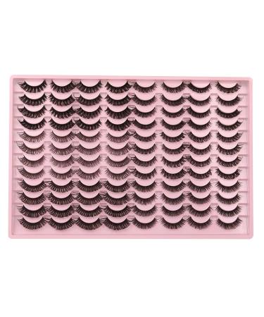 WIWOSEO 3D Faux Mink False Eyelashes - Russian Strip Lashes, 6 Styles, 15-18MM, 48 Pairs - Buy Online on GoSupps.com