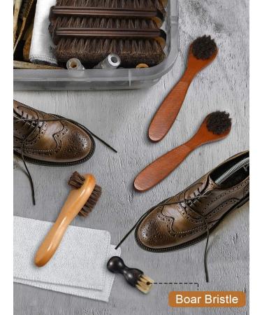 6-Piece Horsehair Shoe Shine Kit with Polish Dauber Applicators - Style B - Buy Online on GoSupps.com