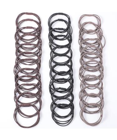 36 Pcs Bracelet Hair Ties for Women - Seamless Hair Elastics - Knotted Ponytail Holder - 4 in 1 Design - Black Gray Brown - Buy Online on GoSupps.com