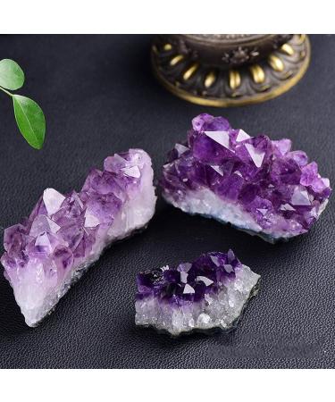 Natural Amethyst Geode Cave Crystal Stones Rock Cluster Druzy Witchcraft Raw Amethyst Gemstone Specimen 80g (Color : 200g) - Buy Online on GoSupps.com