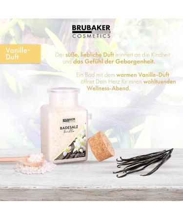 BRUBAKER Bath Salts 400g - Vanilla Scent - Bath Additive with Natural Extracts - Wellness Bath for Relaxation and Body Care - Buy Online on GoSupps.com